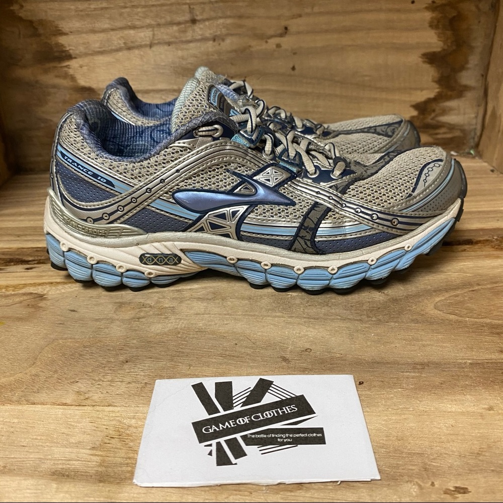 Brooks trance 10 grey blue running sneakers shoes